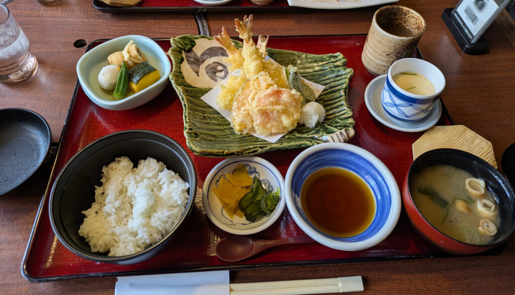 ランチ　車椅子　外出　移乗　和食　北斗駅前店　インバウンド　天婦羅御膳　北斗御膳　身障者用トイレ